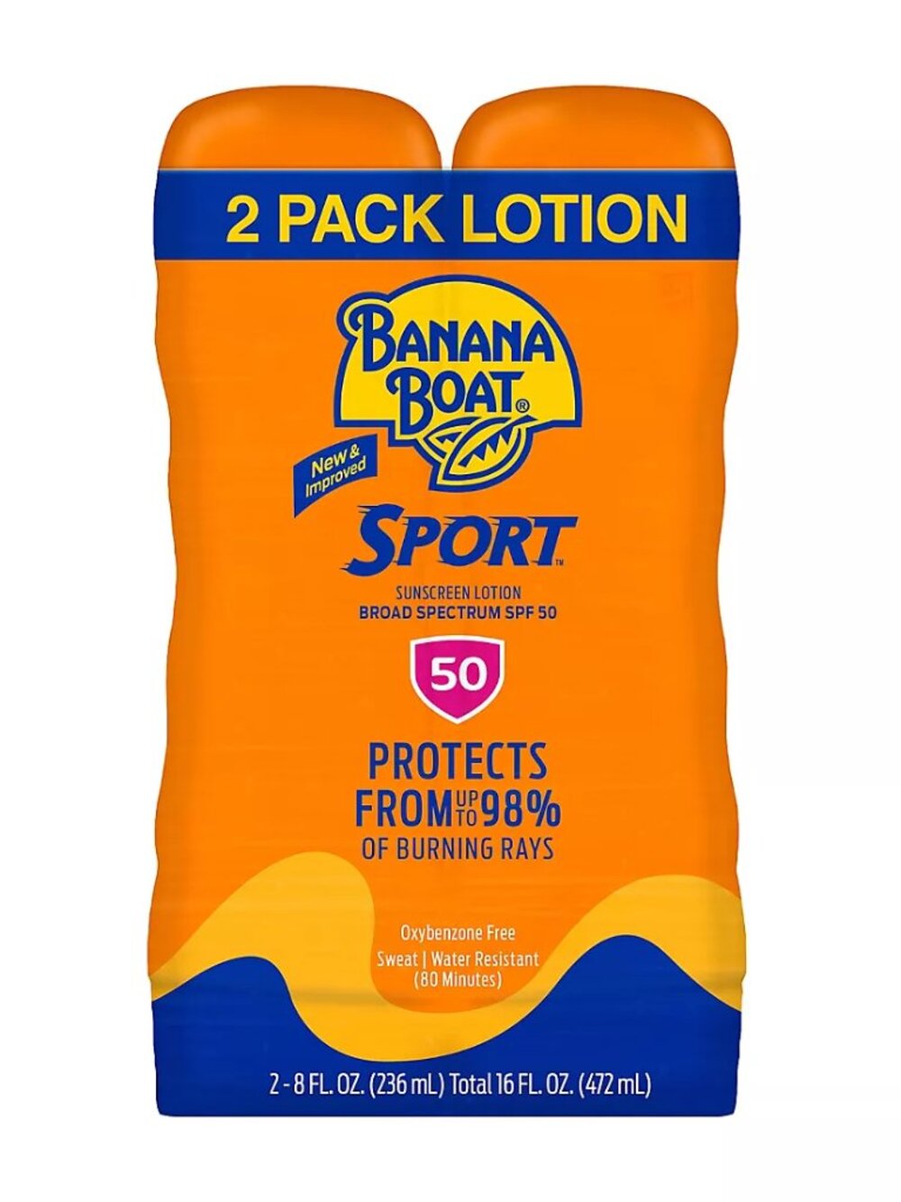 Banana Boat Sport SPF 50 Sunscreen Lotion, 2 pk./8 oz.